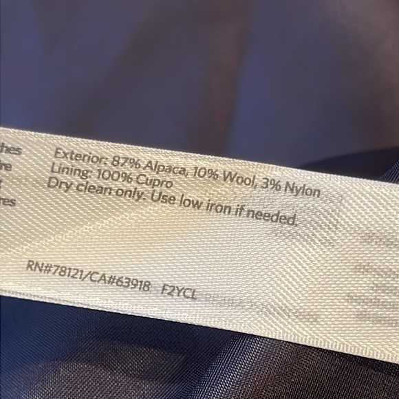 Eileen Fisher alpaca boucle classic collared winter coat size XL - Picture 9 of 12